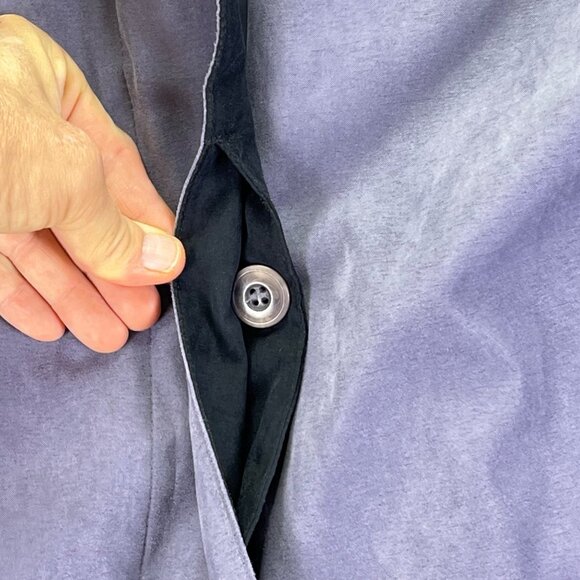 London Fog Mens Lavender & Black Collar Jacket L Nylon & Polyester - Picture 4 of 9